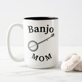 Caneca De Café Em Dois Tons A melhor "MÃE Banjo" de todos os tempos! Dia das M