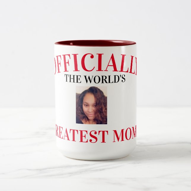 Caneca De Café Em Dois Tons A melhor mãe do mundo (Centro)