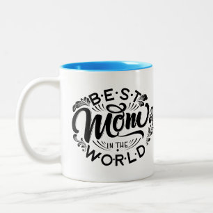 Caneca De Café Em Dois Tons A Melhor Mãe Do Mundo Dia de as mães Café De Do