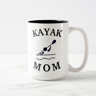 Caneca De Café Em Dois Tons A melhor "MÃE KAYAK" de todos os tempos! Dia das M