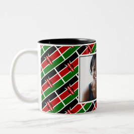 Caneca De Café Em Dois Tons A MELHOR MÃE KENYAN Personalizou KENYA FLAG Foto