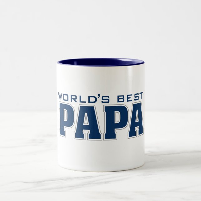 Caneca De Café Em Dois Tons A melhor papá do mundo (Centro)