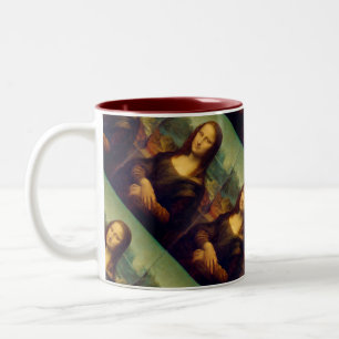 Caneca De Café Em Dois Tons A Mona Lisa por Leonardo da Vinci