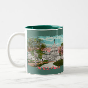 Caneca De Café Em Dois Tons A Mug de Café do Capitol Americano