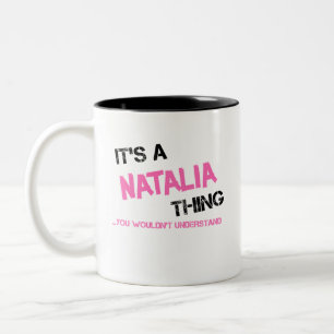 Caneca De Café Em Dois Tons A Natalia não entenderia novidade de nome