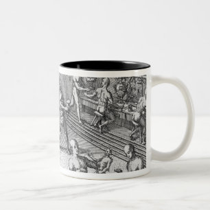 Caneca De Café Em Dois Tons A oficina dos ourives de Atahualpa em Quito, f