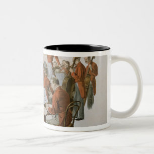 Caneca De Café Em Dois Tons A orquestra de Johann Strauss em uma bola da corte
