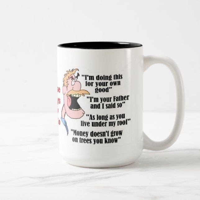 Caneca De Café Em Dois Tons A palavra do pai da sabedoria (Direita)