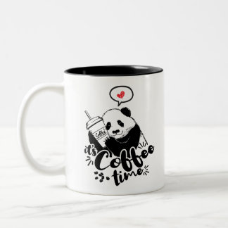Caneca De Café Em Dois Tons A panda ama o café