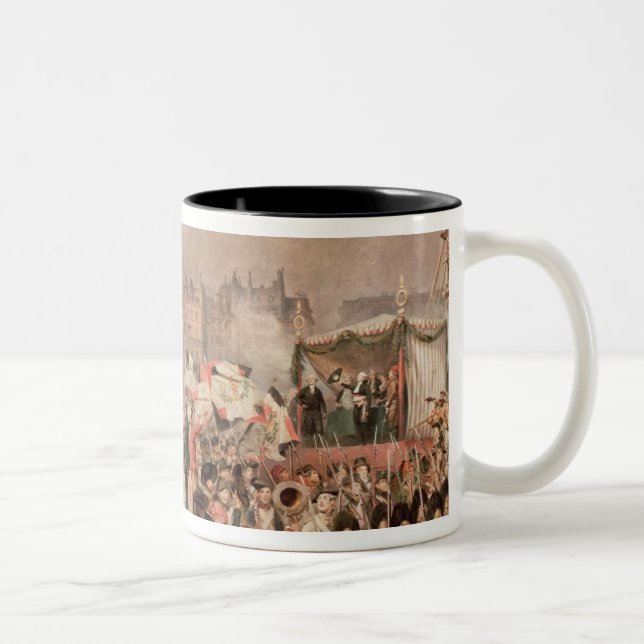 Caneca De Café Em Dois Tons A partida dos voluntários 1792 (Direita)