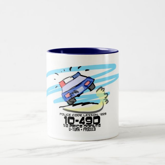 Caneca De Café Em Dois Tons A polícia graceja copo de café:  Venda da (Centro)