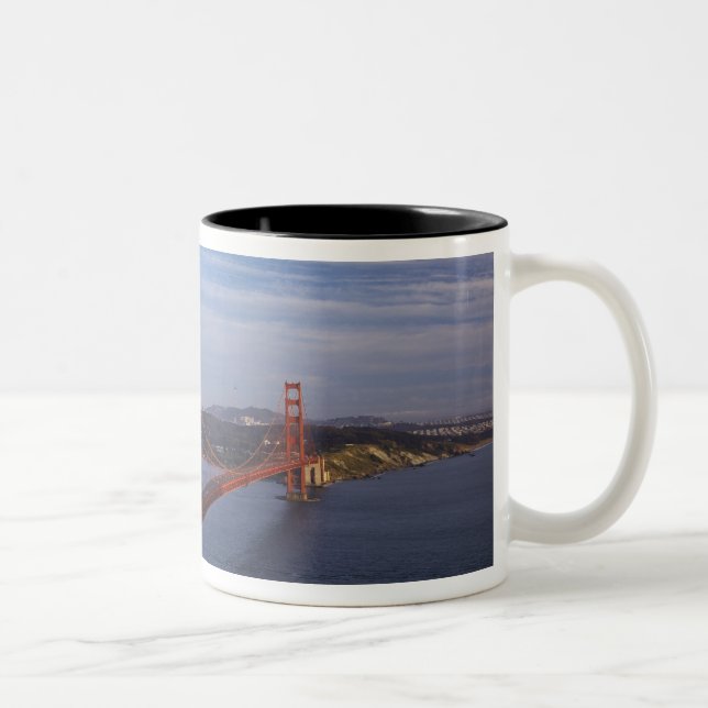 Caneca De Café Em Dois Tons A Ponte Golden Gate a partir do Marin (Direita)