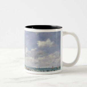 Caneca De Café Em Dois Tons A praia em Tourgeville, 1893