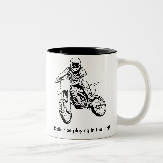 Caneca De Café Em Dois Tons A preferencialmente esteja jogando na sujeira (Direita)