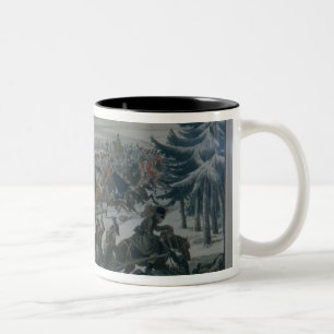 Caneca De Café Em Dois Tons A retirada do exército francês de Moscovo