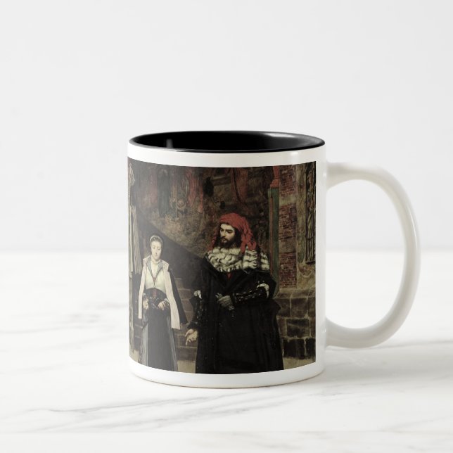 Caneca De Café Em Dois Tons A reunião de Faust e de Marguerite, 1860 (Direita)