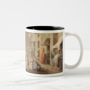 Caneca De Café Em Dois Tons A rua principal em Bethlehem, 'das vistas de
