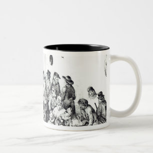 Caneca De Café Em Dois Tons A sala de aquecimento pública em Paris, 1840