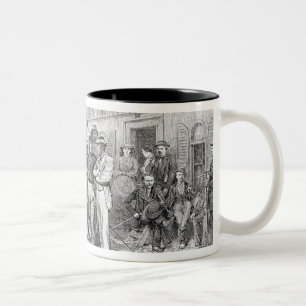 Caneca De Café Em Dois Tons A sala de clube de Zermatt em 1864, "da subida