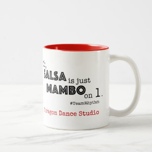 Caneca De Café Em Dois Tons A salsa é apenas Mambo em citações do salão de