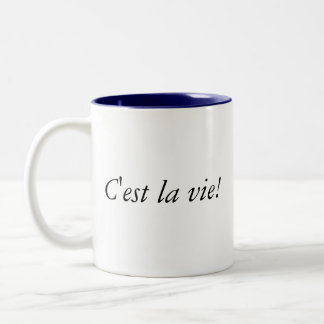 Caneca De Café Em Dois Tons A senhora na torre Eiffel, la de C'est vie!
