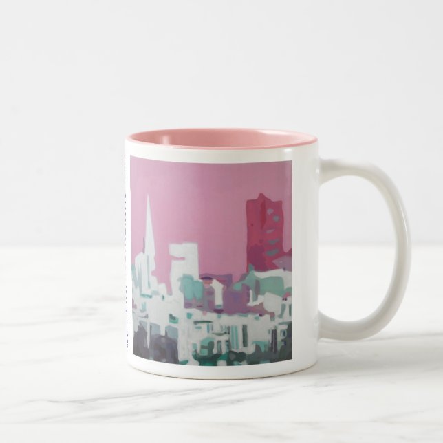 Caneca De Café Em Dois Tons A skyline de San Francisco (Direita)