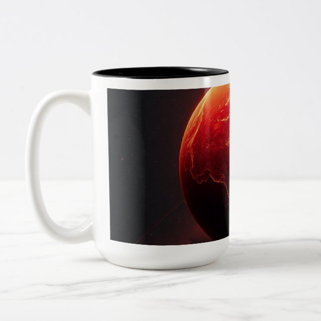 Caneca De Café Em Dois Tons A Stunning Red Planet (Esquerda)