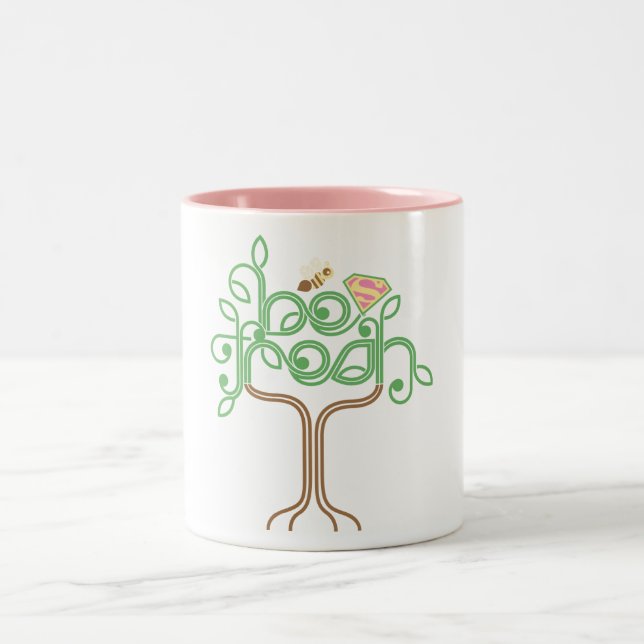 Caneca De Café Em Dois Tons A Supergirl É Fresca (Centro)