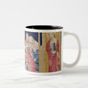 Caneca De Café Em Dois Tons A terceira trombeta e a estrela do Wormwood