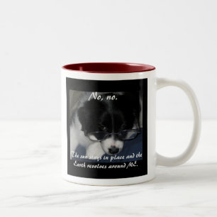 Caneca De Café Em Dois Tons "A Terra Revola-Se Em Torno De Mim"