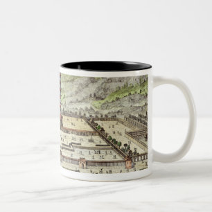 Caneca De Café Em Dois Tons A torre da porcelana de Nanking, chapeia 12 'de