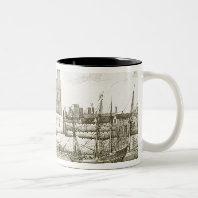 Caneca De Café Em Dois Tons A torre de Londres, 1647 (gravura) (Direita)