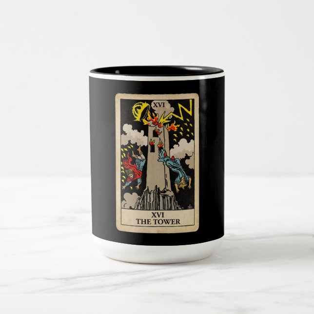 Caneca De Café Em Dois Tons A Torre do Tarot (Centro)