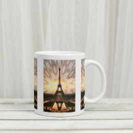 Caneca De Café Em Dois Tons A Torre Eiffel!