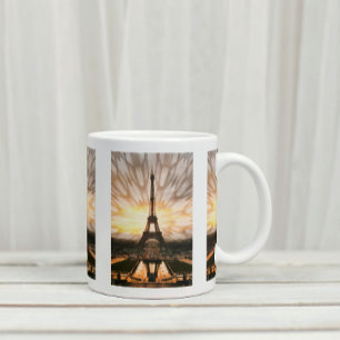 Caneca De Café Em Dois Tons A Torre Eiffel!