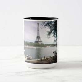 Caneca De Café Em Dois Tons A Torre Eiffel. Paris, cerca de 1960.