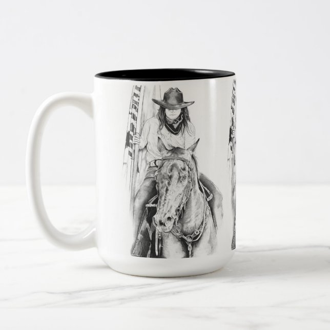 Caneca De Café Em Dois Tons A transportadora de bandeira (Esquerda)