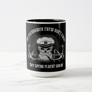 CANECA DE CAFÉ EM DOIS TONS A TRIPULAÇÃO DO EISENHOWER NÃO CURA