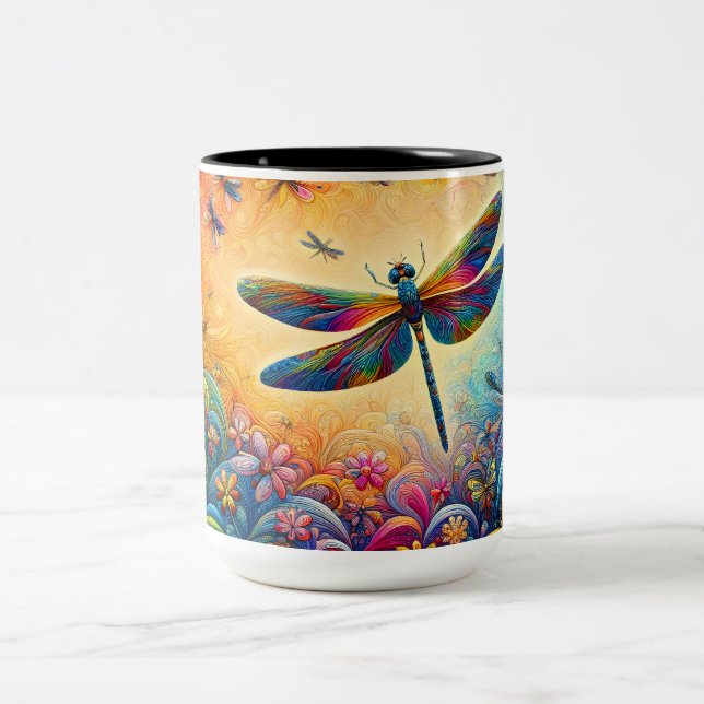 Caneca De Café Em Dois Tons A Viagem da Dragonfly (Centro)
