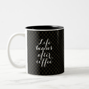 Caneca De Café Em Dois Tons A vida começa após o café