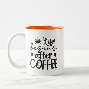 Caneca De Café Em Dois Tons A Vida Começa Depois do Café