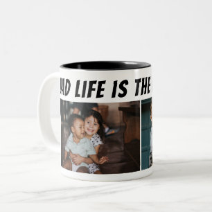 Caneca De Café Em Dois Tons A Vida de Pai é a Melhor Vida 2 Fotos Pai