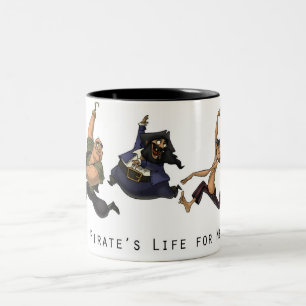 Caneca De Café Em Dois Tons A vida de um pirata para mim