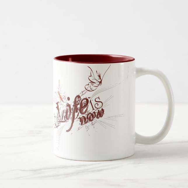 Caneca De Café Em Dois Tons A vida é agora (Direita)