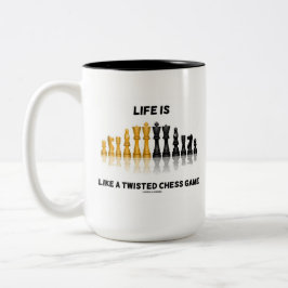 Caneca De Café Em Dois Tons A Vida É Como Um Jogo De Xadrez (Chess Set)