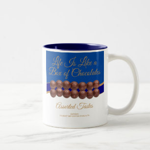Caneca De Café Em Dois Tons A Vida é Como Uma Caixa de Chocolates