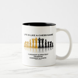 Caneca De Café Em Dois Tons A Vida É Como Uma Estratégia De Busca De Jogo De X