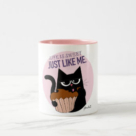 Caneca De Café Em Dois Tons A Vida É Doce — Mug