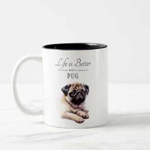 Caneca De Café Em Dois Tons A vida é melhor