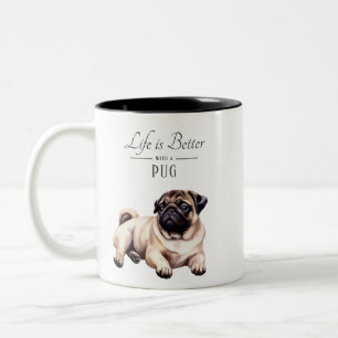 Caneca De Café Em Dois Tons A vida é melhor